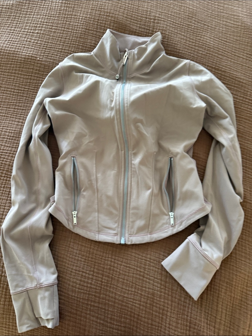 lululemon athletica Light Beige Zip-Front Bomber Jacket